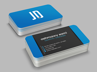 Creative Business Card agency blue business card clean corporate creative design designer freelancr minimal modern