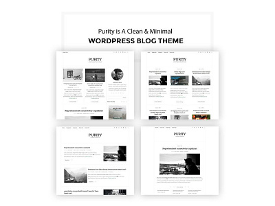 Purity - Clean & Minimal Blog WordPress Theme