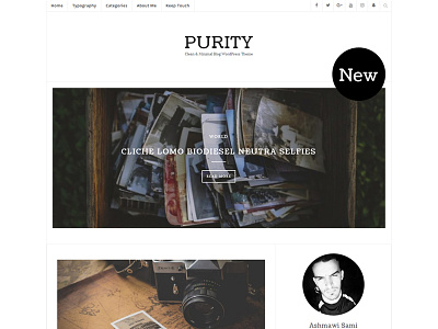 Purity - A Responsive WordPress Blog Theme