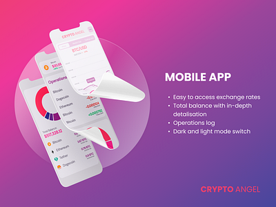 CRYPTO ANGEL. Mobile app.