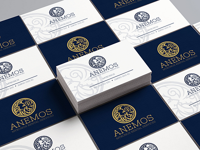 Anemos - Mykonos Yaucht Rental branding design logo