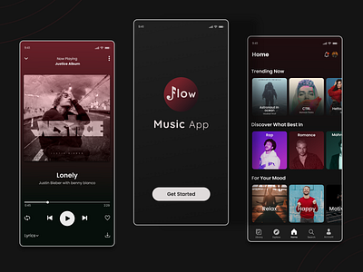 Music Mobile App app design ios mobile ui music music app music app design music app ui music application music player ui ux web design