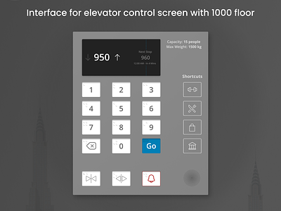 Elevator Control Panel UI adobe xd amr mehannna app design braille code design elevator elevator user interface figma ui userexperience ux uxdesign web design wireframe