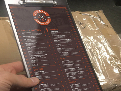 Menu Design Polished and sleek branding creative design graphic design