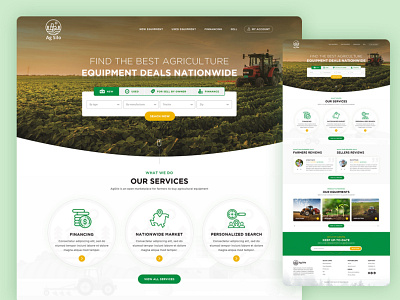 Agriculture Equipment Website Design branding creative design graphic design