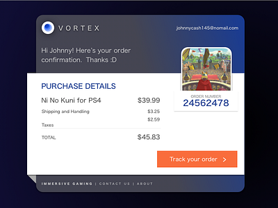 Day 17 Email Receipt dailyui ux