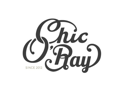 Chicoray @chilli brand chicoray logo retro swirls vintage
