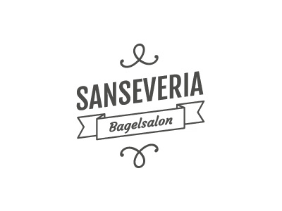 Sanseveria @chilli bagel bagelsalon food logo retro vintage