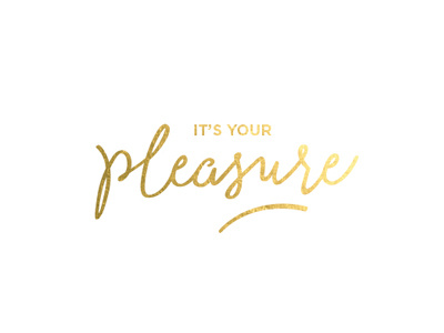 Pleasure @chilli erotic foil gold handwritten pleasure shop