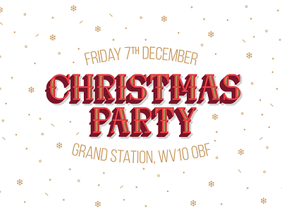 Christmas Party Invite 2018 blyth christmas invitation invite nick slater party simple typography winter xmas