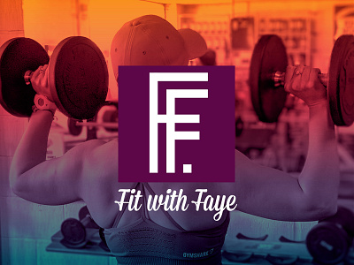 Fit with Faye Online Coaching logo brand coach fitness gym logo logo design