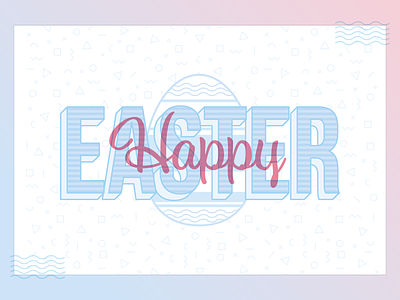 Happy Easter church culture easter easter egg gradient graphic design illustration internal jesus typography