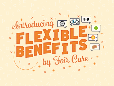 Flexible Benefits Logo branding design icon illustration internal logo type typography