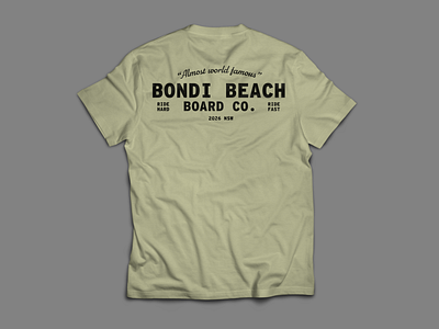 Bondi Beach Board Co. T Shirt no.2 apparel apparel design branding design illustration logo typography