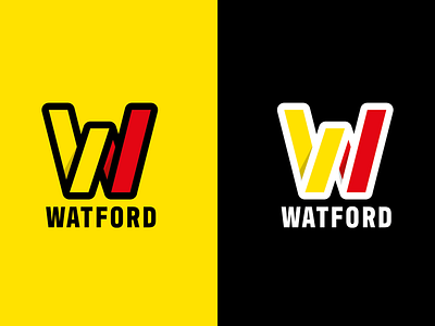 Watford FC Logo branding crest design football club illustration premier league soccer typography watford