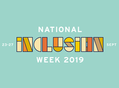 National Inclusion Week diversity illustration inclusion type type design typedesign typography