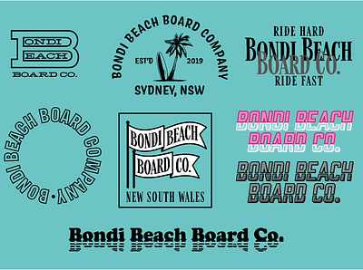 Bondi Beach Board Co. v2 apparel apparel design apparel logo design lockup lockups logo logo design type typography design