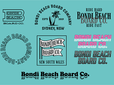 Bondi Beach Board Co. v2 apparel apparel design apparel logo design lockup lockups logo logo design type typography design