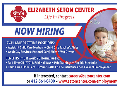 Elizabeth Seton Center Now Hiring child care design help wanted newspapers non profit pittsburgh catholic senior care