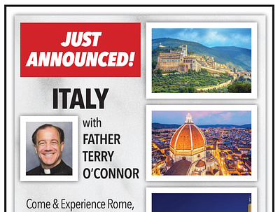 Italy Pilgrimage ad advertising design newspapers non profit pilgrimage pittsburgh catholic
