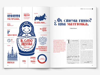 8½ magazine - Focus Russia building editorial flat infographic magazine russia russian