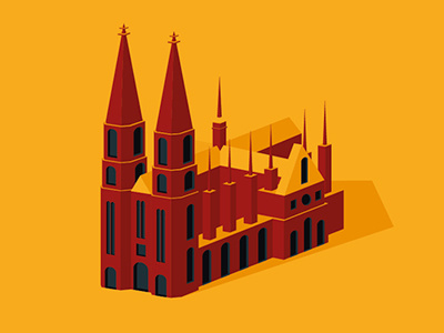 Colonia building city colonia flat germania germany icon illustration illustrator magazine vector