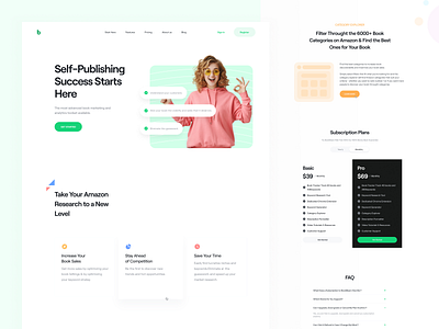 Bookbeam ✶ Landing Page design heading hero landingpage landingui saas type ui ux web website