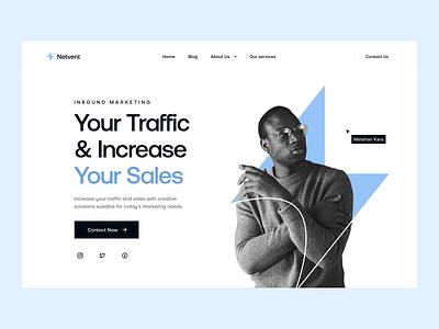 Netvent ✶ Hero Templates color graphic design hero landing page netvent landing page ui ux web website