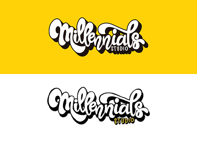 Logotipo Millennials Studio branding letering typography