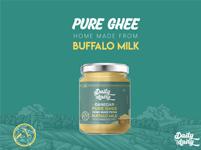 PURE GHEE OF COW AND BUFFALO LABEL AND PACKAGING DESIGN amazon amazon label design amazon packaging amazon packaging design box box packaging brand identity branding creative design fiverr graphic design illustration label label design logo packaging packaging design typography vector