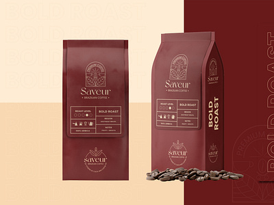 Saveur Coffee Branding Café l Kafe l label and Packaging design