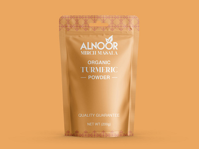 Organic Turmeric Powder label and Packaging design