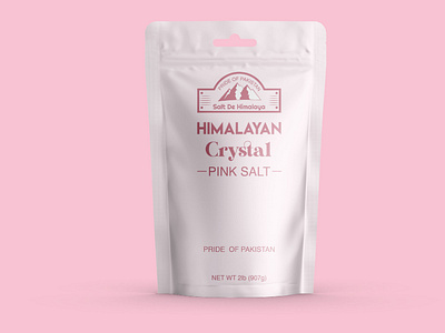Himalayan Crystal Pink Salt label and Packaging design