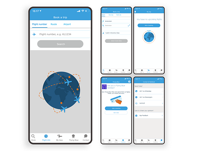 KLM Booking app | UI practice app design booking process mobile design native product ui ux design