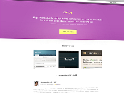 divide / first draft divide lightweight portfolio responsive
