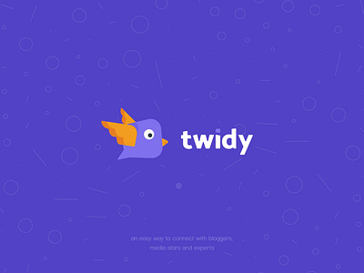 Twidy app design bird branding identity illustration iosapp logo logotype messenger service