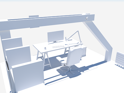 Office WIP 3d 3d art 3d modeling maya