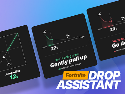 Fortnite Drop Assistant app dark design figma fortnite ui ux wip