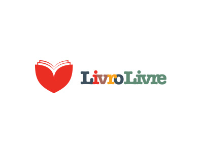 Livro Livre Logo book brand free heart logo vector