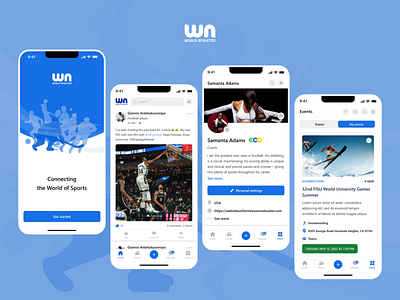 World Athletes android app athletes communication ios mobile product design social media sport ui ux