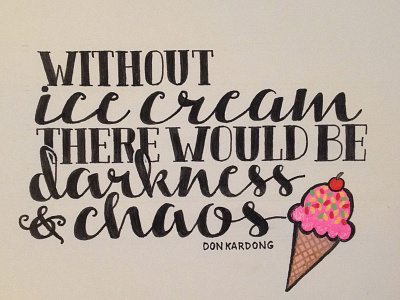 Icecream hand drawn hand drawn type handlettered handlettering lettered lettering type typography