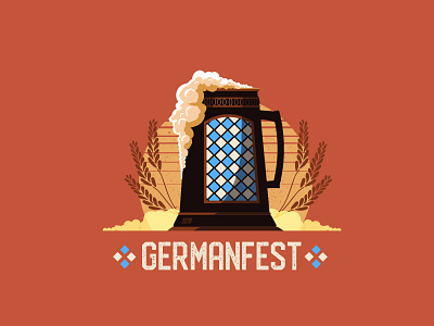 Germanfest Poster Art branding design illustration vector