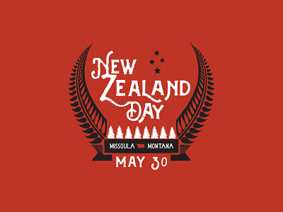 New Zealand Days Poster Art branding design illustration vector