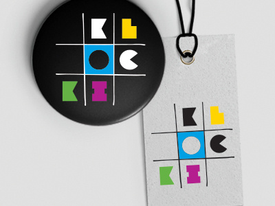 KLOCKI blocks branding clothing fashion identity kids apparel logo tic tac toe typography