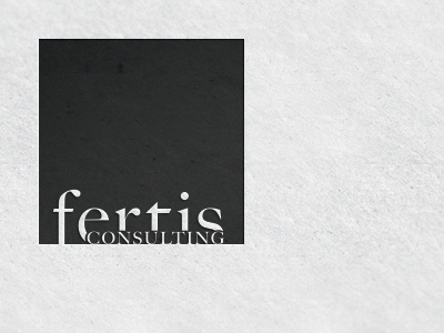 Fertis Consulting branding consulting identity logo logotype typography