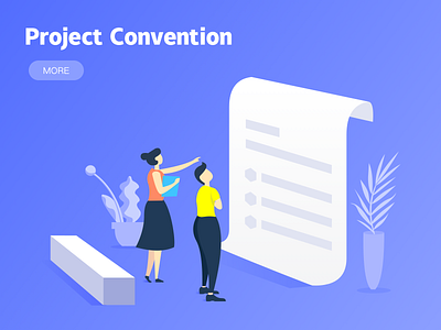 Project Convention app design illustration ui web 插图