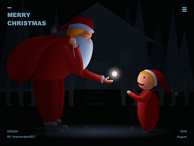 Merry Christmas app design illustration ui web 插图