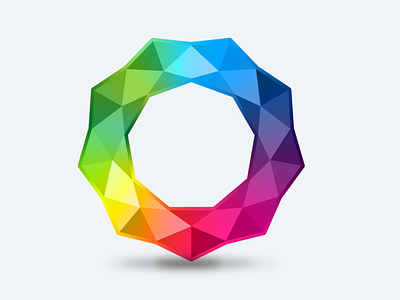 Colorful Sparkling Ring icon vector
