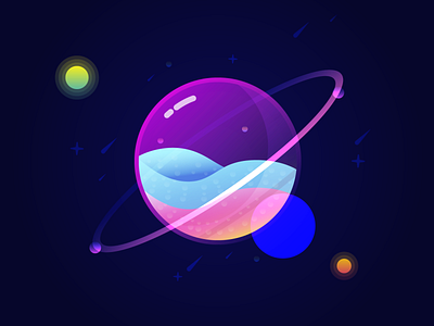 Glass planet design illustration vector