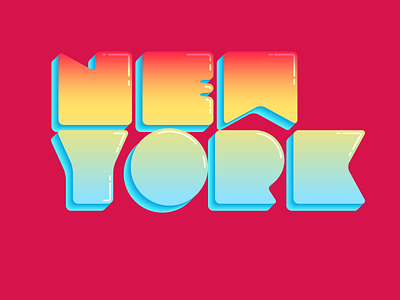 New York type design illustration typography vector